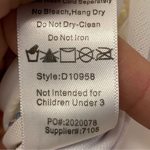 WEISSMAN solo custom Dance white Costume rhinestoned Scallop Hem Dress D10958 LC - Picture 10 of 15